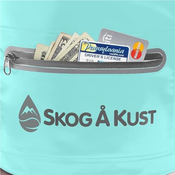 Waterproof Floating Dry Bag with Exterior Zippered Pocket for Kayaking, Rafting main image 6